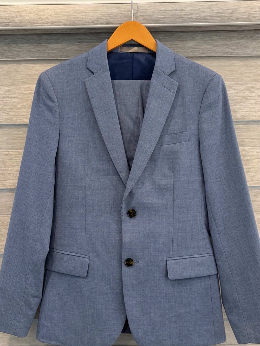RW&CO. Men's Slate Blue Two-Button Suit Jacket